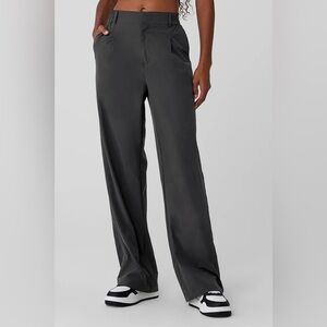 Alo High-Waist Pursuit Trouser Anthracite Gray